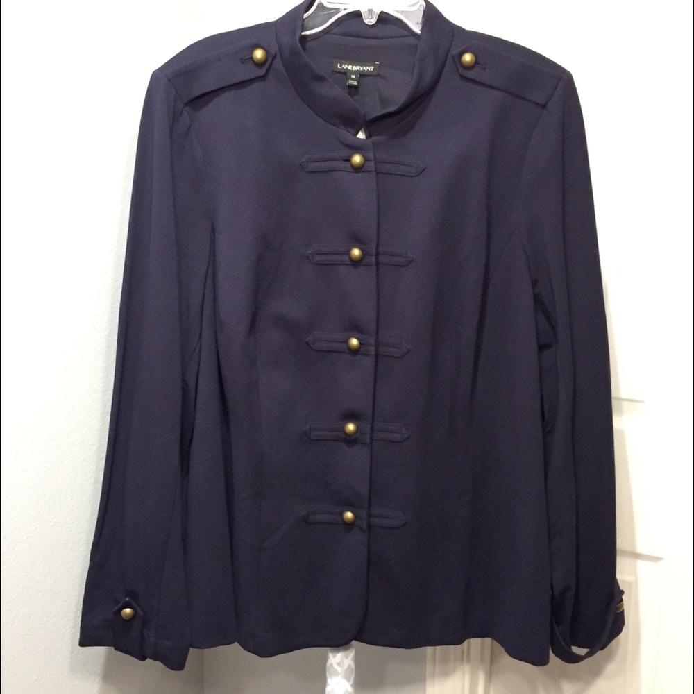 NEW Lane Bryant Military-Esque Knit Blazer